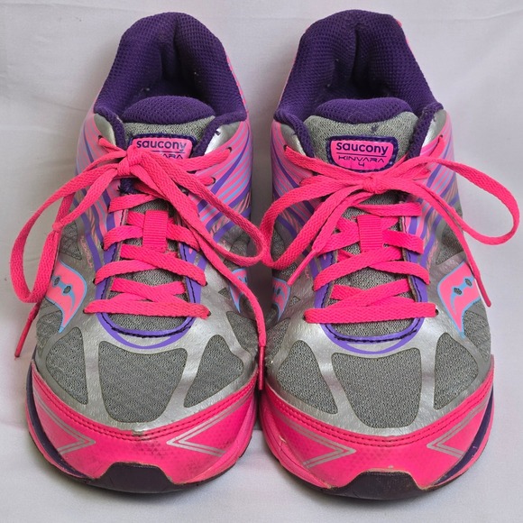 Saucony Shoes - Saucony Kinvara 4 Running Shoes, Pink/Gray/Purple, Women's 6M, Fair/Good Used
